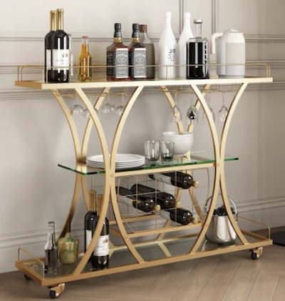 bar cart gold