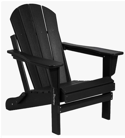 black rustic deck chair