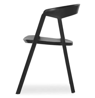 black modern dining chair