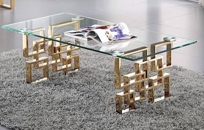 gold coffee table art deco