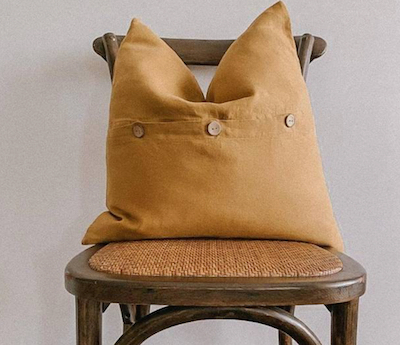 cushion ochre yellow