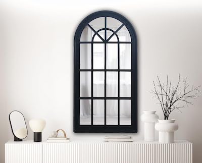 hamptons mirror black