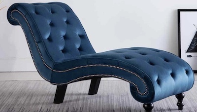 chaise electric blue