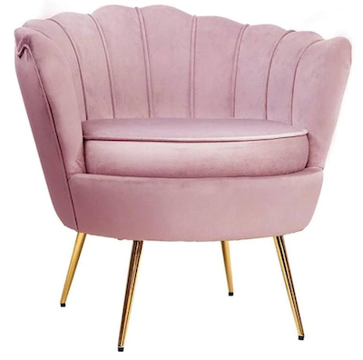 pink shell chair